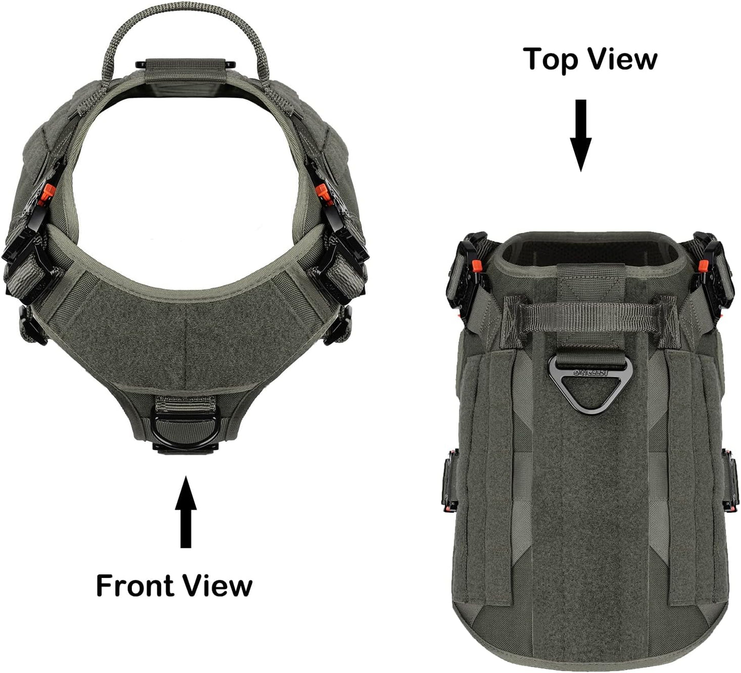 Tactical No-Pull Dog Harness – Adjustable Heavy-Duty Vest with Reflective Straps & Secure Control Handle
