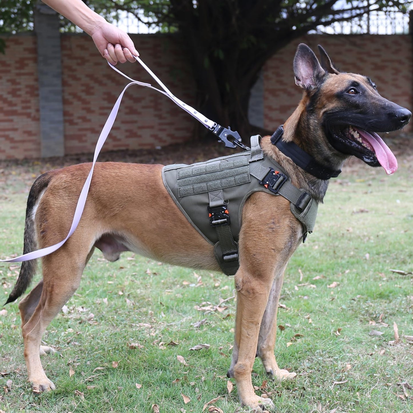 Tactical No-Pull Dog Harness – Adjustable Heavy-Duty Vest with Reflective Straps & Secure Control Handle