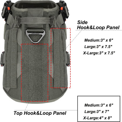 Tactical No-Pull Dog Harness – Adjustable Heavy-Duty Vest with Reflective Straps & Secure Control Handle